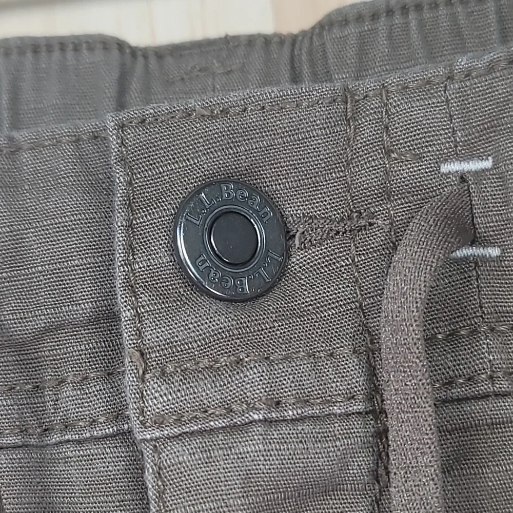 LL Bean Pants Mens M (34) Brown Explorer Ripstop Jogger Casual Outdoor Preppy - Picture 3 of 16